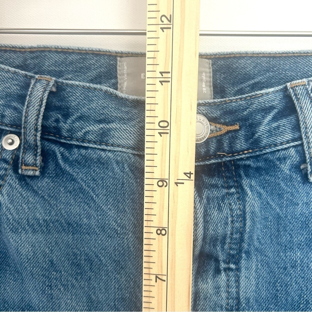 Everlane 90's Cheeky Denim Jeans High Waist Straight Leg Button Blue Size 28 Reg - Picture 13 of 16